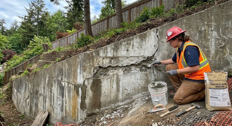 Rock Retaining Wall Repair